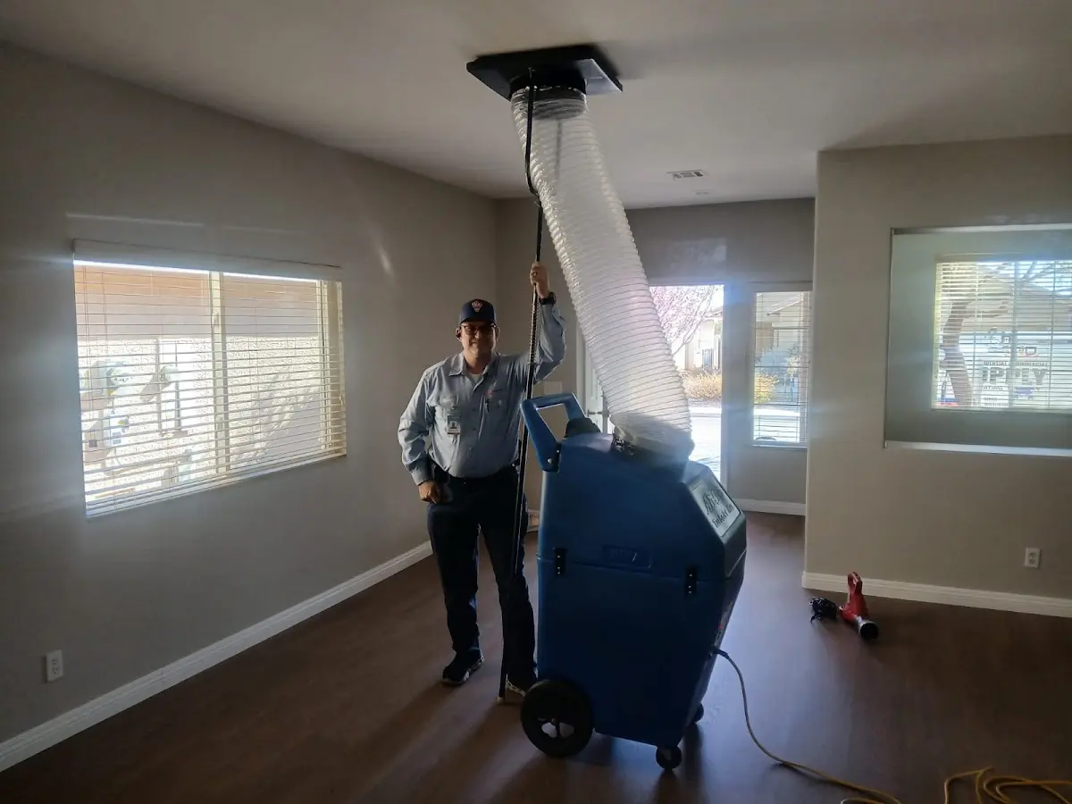 Professional Dryer Vent Cleaning work inside a Blaine home